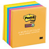 Notes Super Sticky, Pads in Rio de Janeiro Colors, 3 x 3, 90-Sheet, 5/Pack