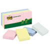 Post-it(R) Greener Notes Original Recycled Note Pads