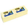 Pop-up Dispenser Notes, 3" x 5", Rectangle, 100-Sheet/Pad, Canary Yellow, 12/PK