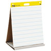 Self Stick Tabletop Easel Ruled Pad, Command Strips, 20 x 23, White, 20 Shts/Pad