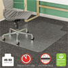 SuperMat Frequent Use Chair Mat, Medium Pile Carpet, Beveled, 45x53 w/Lip, Clear
