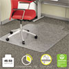 EconoMat Occassional Use Chair Mat for Low Pile, 45 x 53 w/Lip, Clear