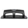 20-Sheet SmartTouch Three-Hole Punch, 9/32" Holes, Black/Gray