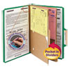 Smead(R) Six-Section Pressboard Top Tab Pocket-Style Classification Folders with SafeSHIELD(R) Coated Fasteners