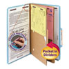 Smead(R) Six-Section Pressboard Top Tab Pocket-Style Classification Folders with SafeSHIELD(R) Coated Fasteners