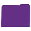 Reinforced Top-Tab File Folders, 1/3-Cut Tabs: Assorted, Letter Size, 1" Expansion, Violet, 100/Box