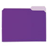Interior File Folders, 1/3-Cut Tabs, Letter Size, Violet, 100/Box