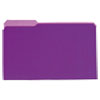 Interior File Folders, 1/3-Cut Tabs: Assorted, Legal Size, 11-pt Stock, Violet, 100/Box