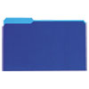 Interior File Folders, 1/3-Cut Tabs, Legal Size, Blue, 100/Box