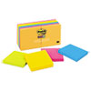 Notes Super Sticky, Pads in Rio de Janeiro Colors, 3 x 3, 90-Sheet, 12/Pack