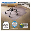 Natural Origins Chair Mat With Lip For Carpet, 45 x 53, Clear