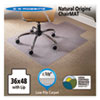 Natural Origins Chair Mat With Lip For Carpet, 36 x 48, Clear