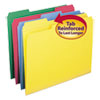 File Folders, 1/3 Cut, Reinforced Top Tabs, Letter, Assorted, 12/Pack