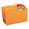 File Folders, 1/3 Cut, Reinforced Top Tab, Legal, Orange, 100/Box