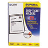 Shop Ticket Holders, Stitched, Both Sides Clear, 75 Sheet Capacity, 9 x 12, 25/BX