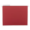 Color Hanging Folders with 1/3-Cut Tabs, 11 Pt. Stock, Red, 25/BX