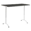 ARC Sit-to-Stand Tables, Rectangular Top, 30w x 60d x 42h, Graphite/Silver