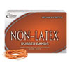 Non-Latex Rubber Bands, Sz. 19, Orange, 3-1/2 x 1/16, 1750 Bands/1lb Box