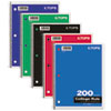 Coil-Lock Wirebound Notebooks, College/Medium, 11 x 8 1/2, White, 200 Sheets