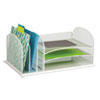 Safco(R) Onyx(TM) Desk Organizer with Three Horizontal and Three Upright Sections
