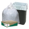 Recycled Tall Kitchen Bags, 13-16gal, .8mil, 24 x 33, White, 150 Bags/Box
