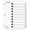 Traditional OneStep Index System, 10-Tab, 1-10, Letter, White, 10/Set