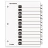 Traditional OneStep Index System, 12-Tab, Months, Letter, White, 12/Set