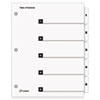 Traditional OneStep Index System, 5-Tab, 1-5, Letter, White, 5/Set