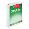 XtraLife ClearVue Non-Stick Locking Slant-D Binder, 1" Cap, 11 x 8 1/2, White