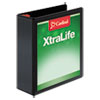 XtraLife ClearVue Non-Stick Locking Slant-D Binder, 3" Cap, 11 x 8 1/2, Black