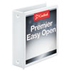 Premier Easy Open ClearVue Locking Round Ring Binder, 2" Cap, 11 x 8 1/2, White