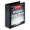 Premier Easy Open ClearVue Locking Round Ring Binder, 3" Cap, 11 x 8 1/2, Black