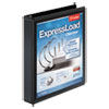 ExpressLoad ClearVue Locking D-Ring Binder, 1 1/2" Cap, 11 x 8 1/2, Black