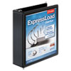 ExpressLoad ClearVue Locking D-Ring Binder, 2" Cap, 11 x 8 1/2, Black