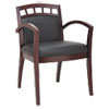 Alera(R) Reception Lounge 500 Series Arch Back Cut-Out Wood Guest Chair
