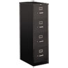 510 Series Vertical File, 4 Drawers, Letter Width, 15"W x 25"D x 52"H, Black Finish