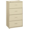 400 Series Four-Drawer Lateral File, 36w x 19-1/4d x 53-1/4h, Putty