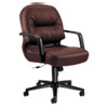 2090 Pillow-Soft Series Managerial Leather Mid-Back Swivel/Tilt Chair, Burgundy