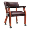 Alera(R) Traditional Series Guest Arm Chair with Casters