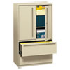 700 Series Lateral File w/Storage Cabinet, 42w x 19-1/4d, Putty
