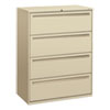 700 Series Four-Drawer Lateral File, 42w x 19-1/4d, Putty