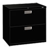 600 Series Two-Drawer Lateral File, 30w x 19-1/4d, Black