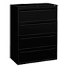 700 Series Four-Drawer Lateral File, 42w x 19-1/4d, Black