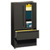 700 Series Lateral File w/Storage Cabinet, 36w x 19-1/4d, Charcoal