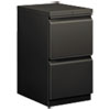 Efficiencies Mobile Pedestal File w/Two File Drawers, 19-7/8d, Charcoal