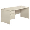 38000 Series Left Pedestal Desk, 66w x 30d x 29-1/2h, Light Gray