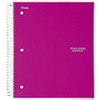 Wirebound Notebook, College Rule, 8 1/2 x 11, White Paper, 5 Subject, 200 Sheets, Assorted