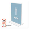Stand Up Sign Holder, Portrait, 5"W x 7"H, Clear