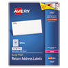 Avery(R) Easy Peel(R) White Address Labels