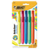 Brite Liner Retractable Highlighter, Assorted Ink Colors, Chisel Tip, Assorted Barrel Colors, 5/Set